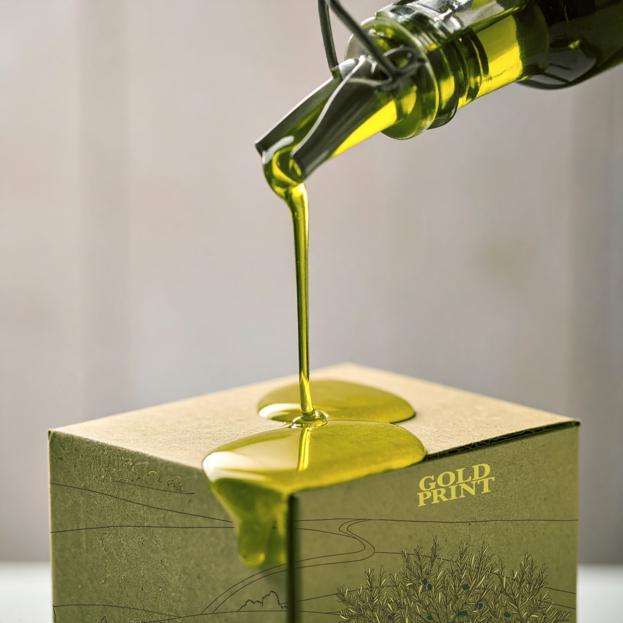 olio su scatola per food